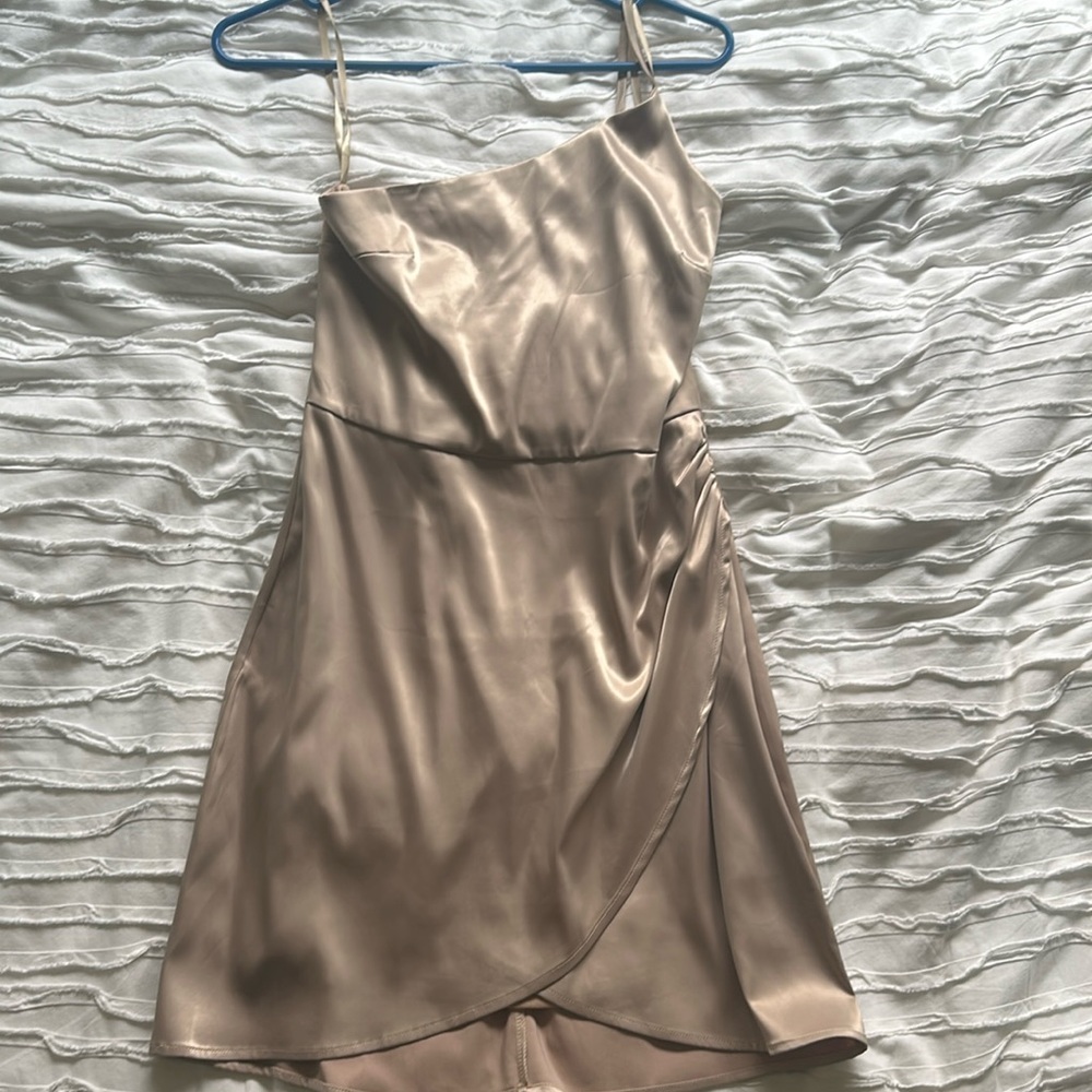 Gold mini dress on strap